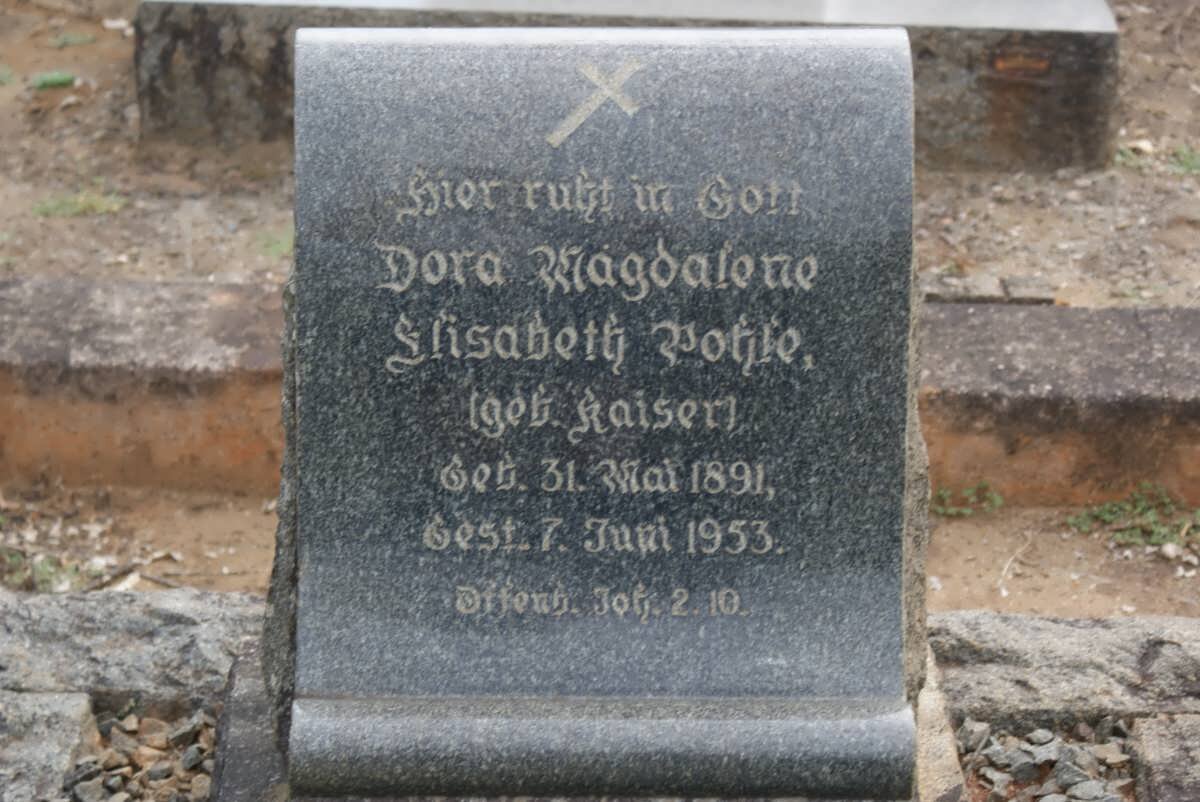 POHLE Dora Magdalene Elisabeth nee KAISER 1891-1953