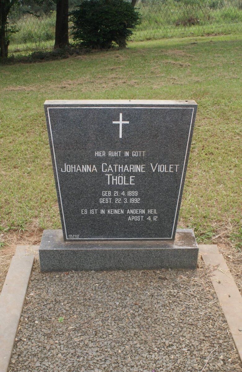 THÖLE Johanna Catharine Violet 1899-1992