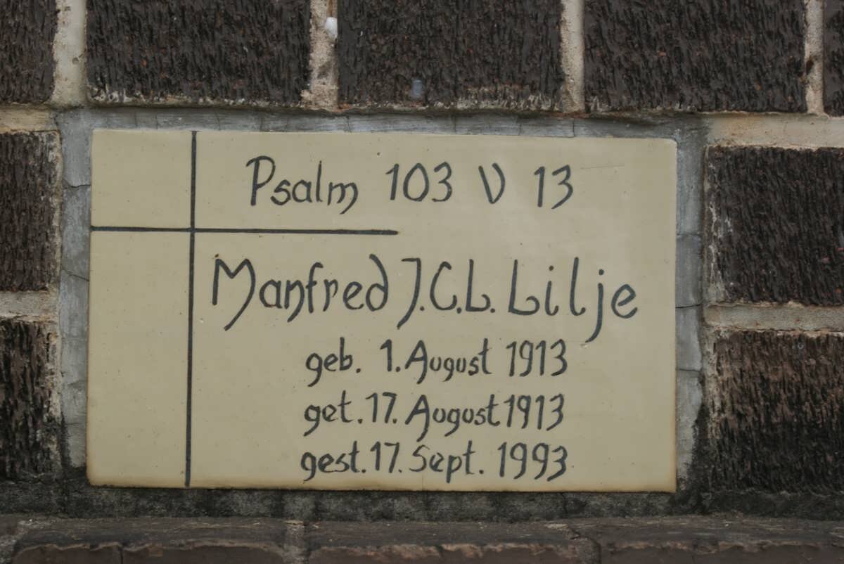LILJE Manfred J.C.L. 1913-1993