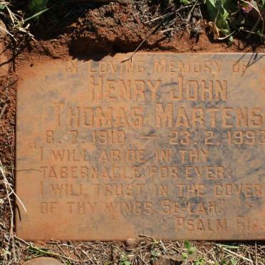 MARTENS Henry John Thomas 1910-1993
