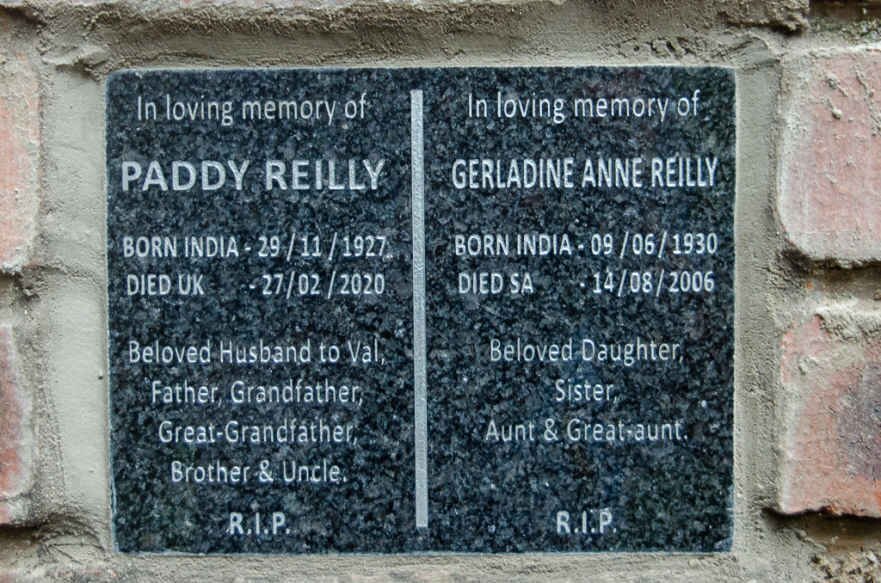 REILLY Paddy 1927-2020 &amp; Gerladine Anne 1930-2006