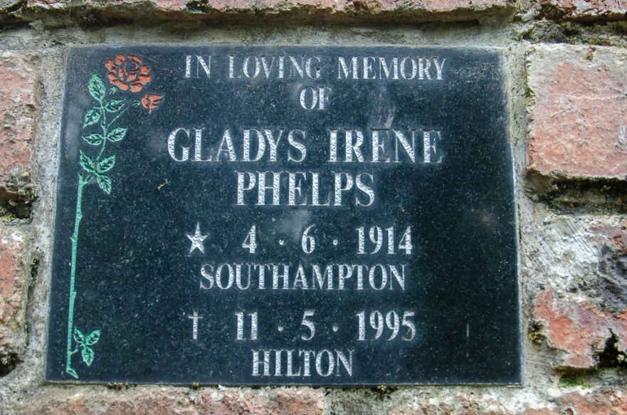 PHELPS Gladys Irene 1914-1995