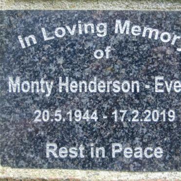 EVERILL Monty, HENDERSON 1944-2019