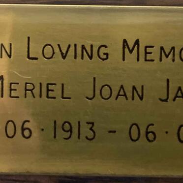 JACKSON Meriel Joan 1913-1999