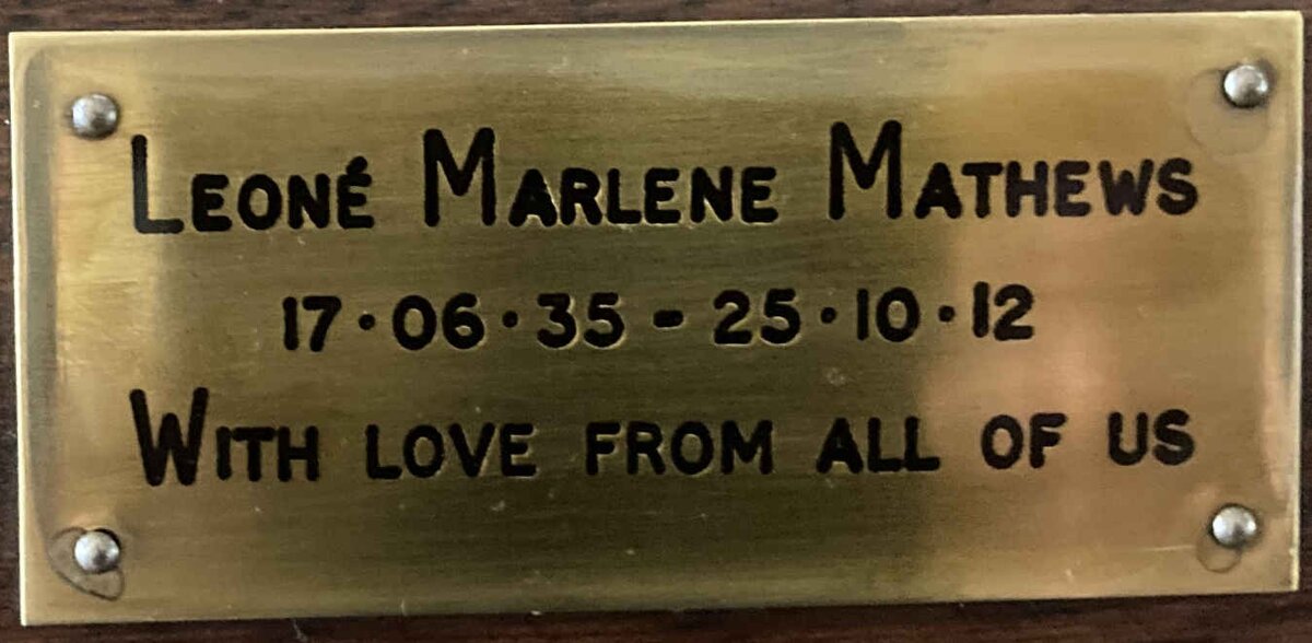 MATHEWS Leone Marlene ??35-??12