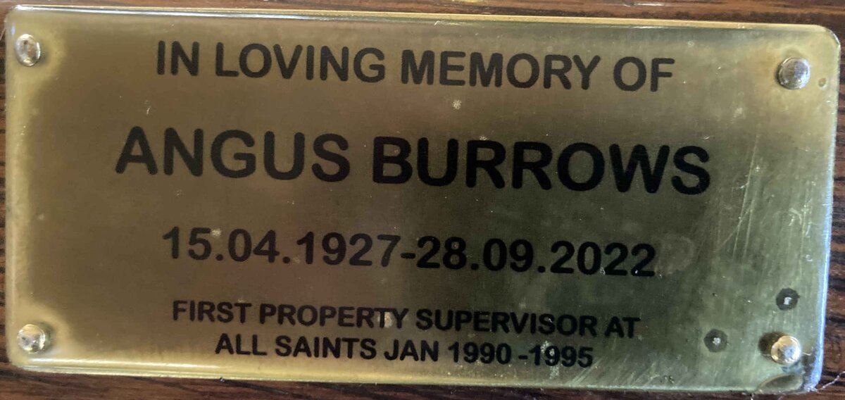 BURROWS Angus 1927-2022