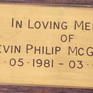 McGLADDERY Kevin Philip 1981-2006