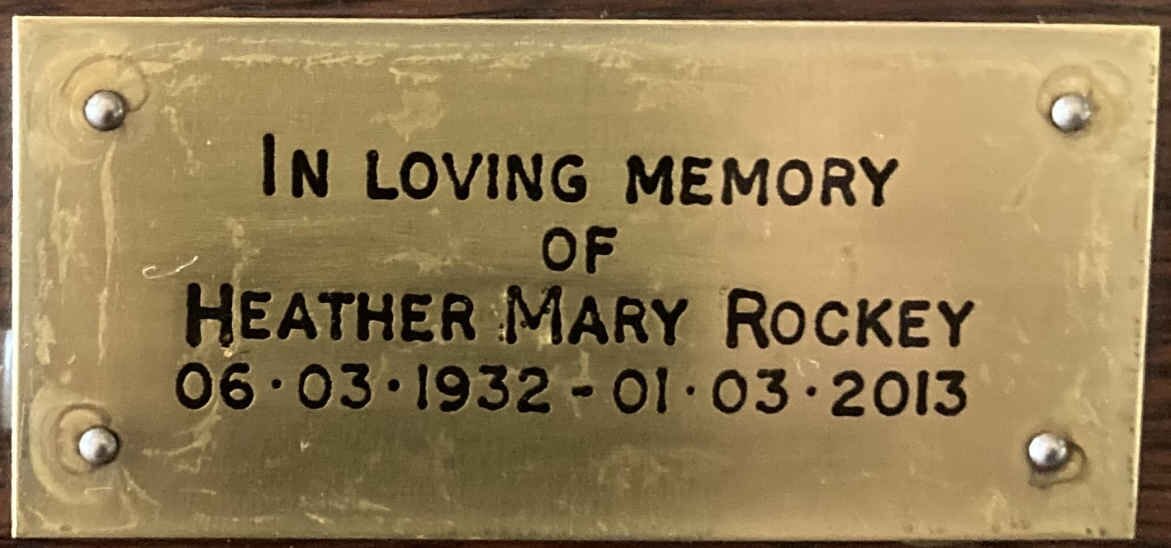 ROCKEY Heather Mary 1932-2013
