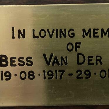 WATH Bess, van der 1917-2013
