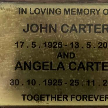 CARTER John 1926-2003 & Angela 1925-2019