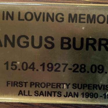 BURROWS Angus 1927-2022