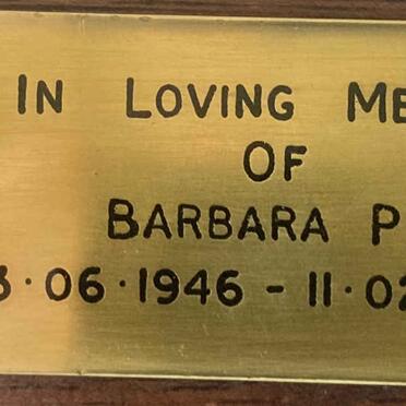 PIKE Barbara 1946-2009