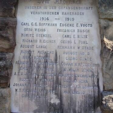 2. Verstorbenen Kameraden 1914-1919