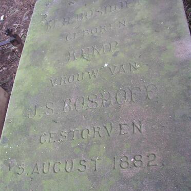 BOSHOFF M.H. nee KEMP -1882