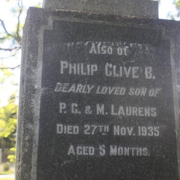 LAURENS Philip Clive B. -1935