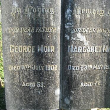 MOIR George -1902 &amp; Margaret -1932