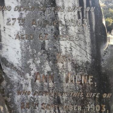 MILNE William -1903 &amp; Ann -1903