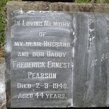 PEARSON Frederick Ernest -1940