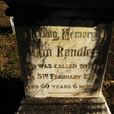 RANDLES Thomas Robert -1926 & Lillian 1881-1943 :: RANDLES John -1913  _3