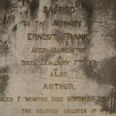 RAW Ernest Frank -1861 :: RAW Arthur -188?