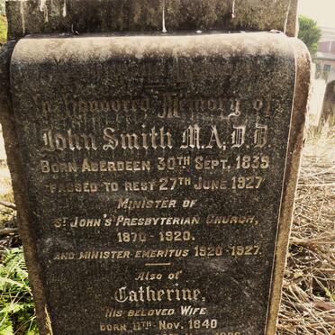 SMITH John 1839-1927 & Catherine 1840-1926