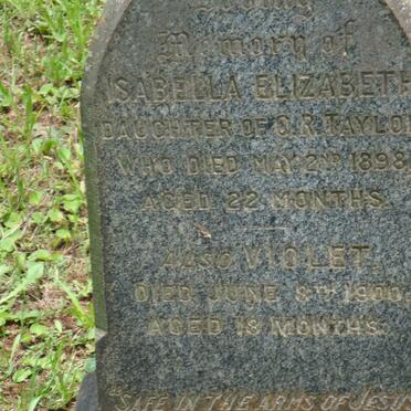 TAYLOR Violet -1900 :: TAYLOR Isabella Elizabeth -1898 