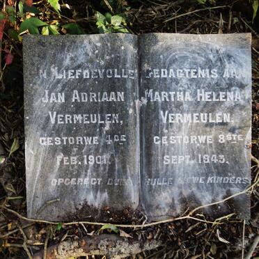 VERMEULEN Jan Adriaan -1901 & Martha Helena -1943