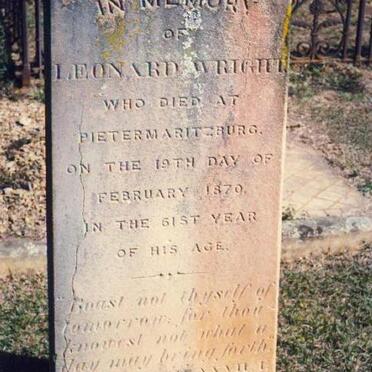 WRIGHT Leonard -1870