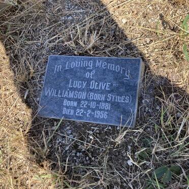 WILLIAMSON Lucy Olive nee STILES 1881-1956