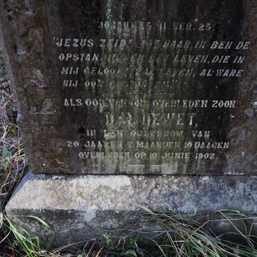 WET Pieter Jacobus, de -1900 :: DE WET Daniel Rudolph -1902 _3