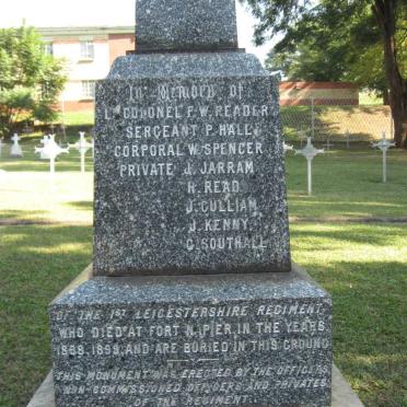 7. 1st Leicestershire Regiment who died at Fort Napier