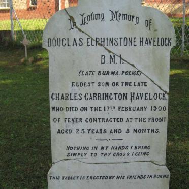 HAVELOCK Douglas Elphinstone -1900