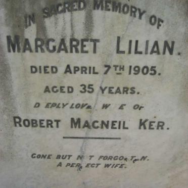 KER  Margaret Lilian -1905