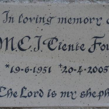 FOURIE M. C. J. Tienie 1951-2005