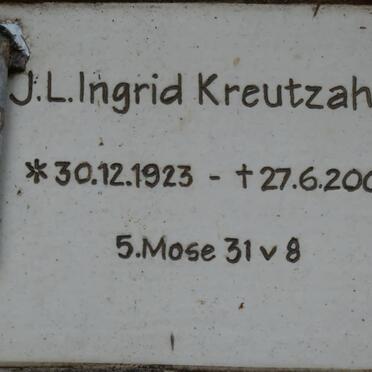 KREUTZAHLER J.L. Ingrid 1923-2003