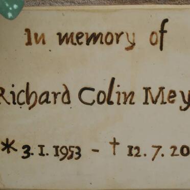 MEYER Richard Colin 1953-2007