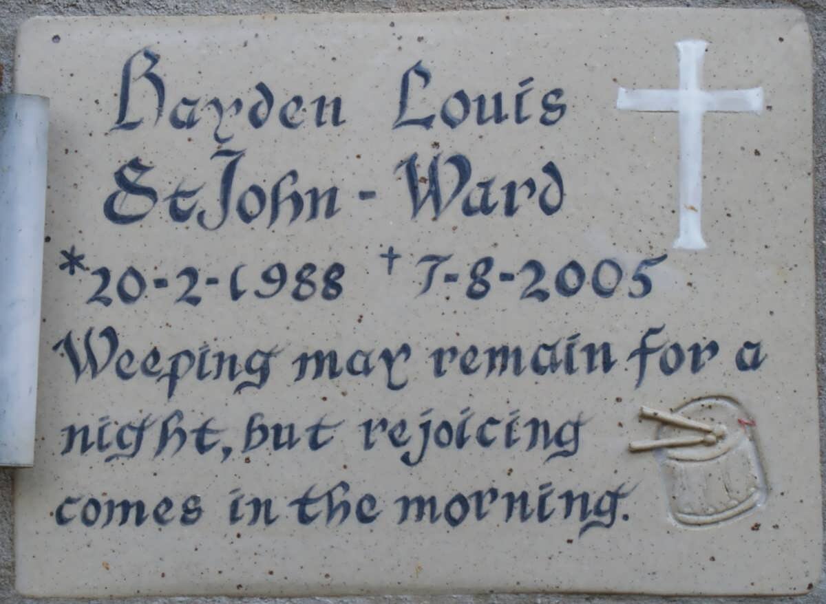 WARD Hayden Louis, St John 1988-2005