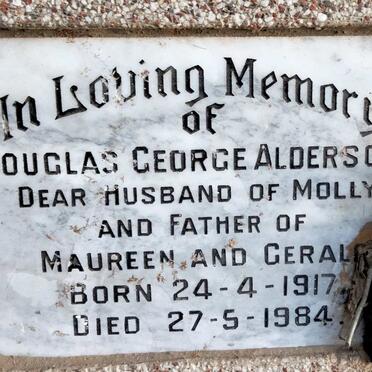 ALDERSON Douglas George 1917-1984