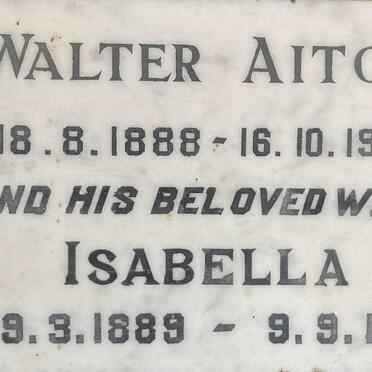 AITON Walter 1888-1960 & Isabella 1889-1971