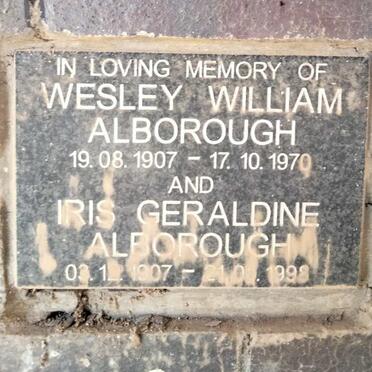 ALBOROUGH Wesley William 1907-1970 & Iris Geraldine 1907-1998