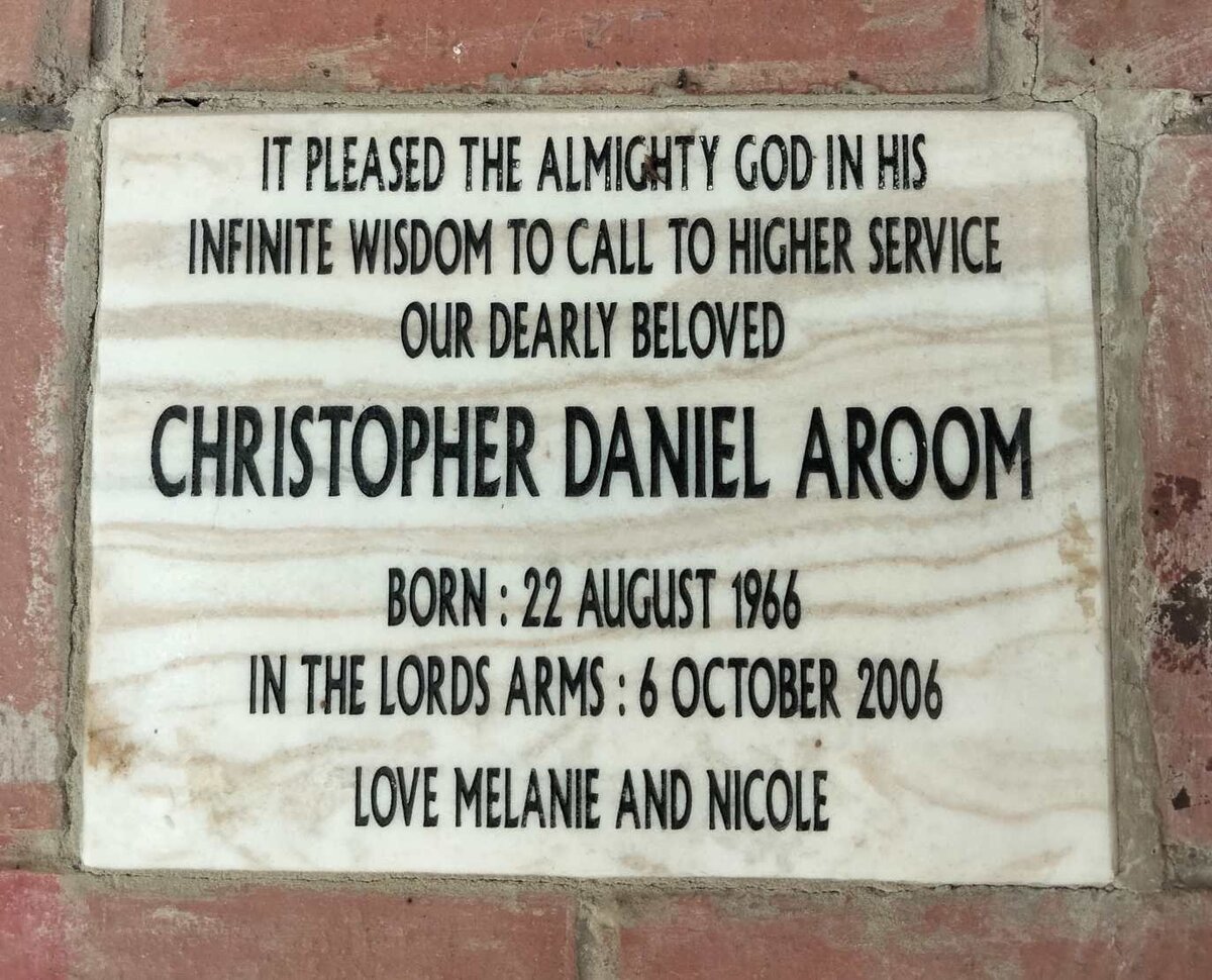 AROOM Christopher Daniel 1966-2006