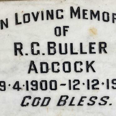 ADCOCK R.G. Buller 1900-1975