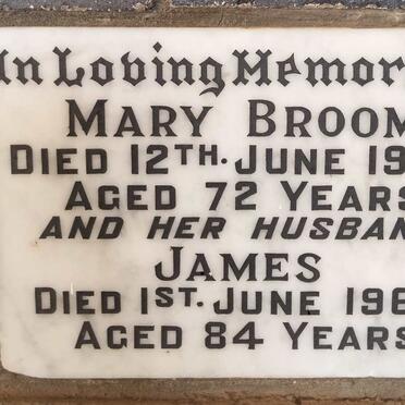 BROOM James -1967 & Mary -1960