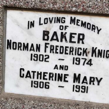 BAKER Norman Frederick Knight 1902-1974 & Catherine Mary 1906-1991