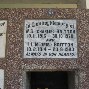 BRITTON W.S. 1916-1978 &amp; I.L.M. 1914-1983