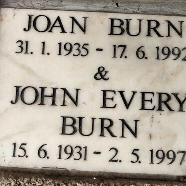 BURN John Every 1931-1997 & Joan 1935-1992