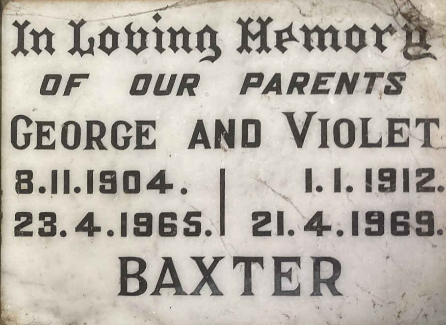 BAXTER George 1904-1965 & Violet 1912-1969