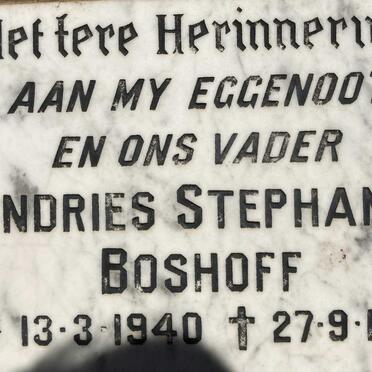 BOSHOFF Andries Stephanus 1940-1981