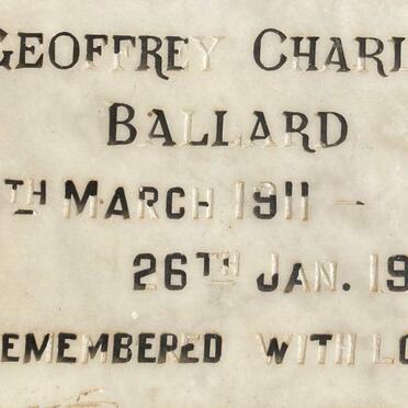 BALLARD Geoffrey Charles 1911-1959