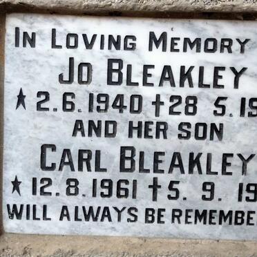 BLEAKLEY Jo 1940-1987 :: BLEAKLEY Carl 1961-1988